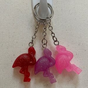 Purple Flamingo Keychain (Single Item)